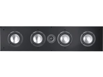 Coluna de encastrar na parede Canton Atelier InWall 11C em preto lacado com 4 altifalantes e tweeter central