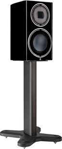 Monitor Audio ST-2 högtalarstativ i matt svart metall, slank rektangulär pelare på korsformad bas med synliga spikes, sedd framifrån