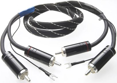 Pro-Ject Connect it CC RCA-kabler 1,23 m med forgyldte stik, sort flettet kappe