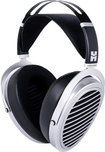 Hifiman Ananda Nano siyah ve gümüş açık kulak üstü kulaklık, sol ön üç çeyrek görünümü, oval kulak pedleri, yastıklı başlık bandı
