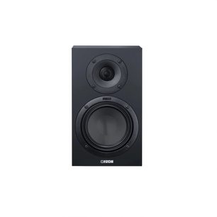 sort vægmonteret Canton GLE 10 S2-højttaler set forfra med rund diskant over en stor woofer