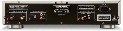 Marantz SA7003 sort CD-afspiller, bagside, analoge og digitale lydstik, kontrol- og strømporte