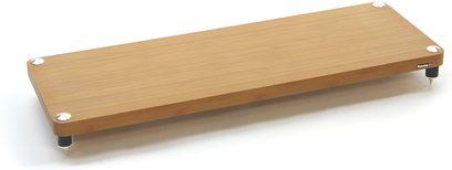 Ekstra hylde Atacama Audio Evoque 44/16 Design Edition (Base) i lyst træ, rektangulær, 4 sølvfarvede metalben i hjørnerne