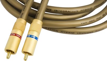Audio kabel RCA Van den Hul The Integration Hybrid 1,2 m, zlatý plášť, pozlacené konektory červený a modrý