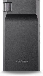 Preamplificatore per cuffie hi-fi Astell&Kern PA10, vista frontale, chassis rettangolare nero, manopola zigrinata sul bordo superiore sinistro