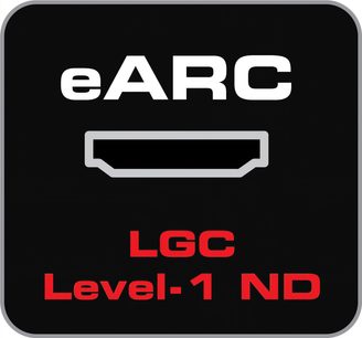 HDMI kabel Audioquest Pearl 48Gbps 3m, HDMI konektor, text „eARC LGC Level-1 ND“ na černém pozadí