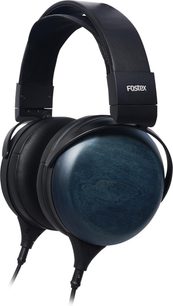 Fostex TH-1000RP Mk2 sort hi-fi hovedtelefon, circum-aural, med mørkeblå ørekopper i træ og bred, polstret hovedbøjle