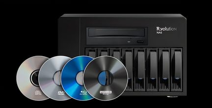 NAS R_volution: Salvați cu ușurință CD-urile, DVD-urile, Blu-ray-urile și UHD-urile dumneavoastră!