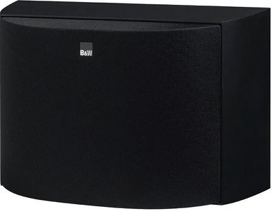 Sort buet Bowers & Wilkins DS3 baghøjttaler, mat overflade, hvidt logo, på sort baggrund