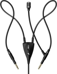 HI-FI-kuulokkeiden lisävaruste Meze Audio Boom Mic, musta kaapeli kultaisilla jakki-liittimillä, sylinterimäinen keskimmäinen mikrofoni