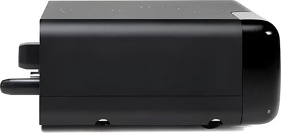 Lecteur audio réseau Chord Electronics Poly noir, vue de face, format rectangulaire, connectique à l'arrière