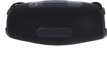 Přenosný Bluetooth reproduktor Yourban Getone 45, pohled shora, válcový tvar, černá textilie, ovládací tlačítka, porty AUX, USB, TF, Type-C