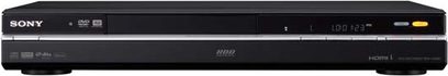 Sony RDR-HX680 sort Blu-ray-optager, set forfra, med sort front, knapper og digitalt display