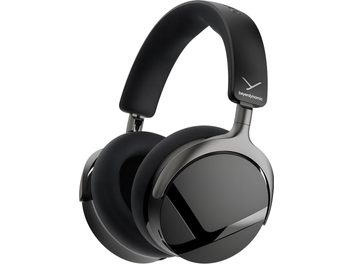 Černá hi-fi sluchátka Beyerdynamic Aventho Y s polstrovaným náhlavním obloukem a kolem uší obepínajícími mušlemi, pohled ze tří čtvrtin