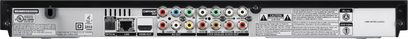 Samsung BD-C6900 Blu-ray-afspiller, bagside, audio/video-tilslutninger, HDMI-porte, komponent, Ethernet, optisk, USB