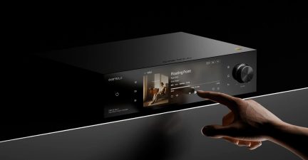 Leitor de rede EverSolo DMP-A6 Gen 2 preto com ecrã tátil a cores e controlo de volume frontal