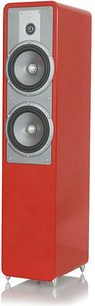 Diffusore da pavimento Tangent Clarity 8 rosso e grigio metallizzato, rettangolare verticale, alto 1 m, 2 altoparlanti