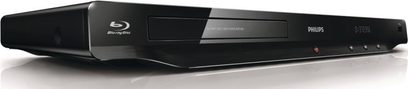 Philips BDP3200 sort 4K Blu-ray-afspiller, set forfra, liggende fladt