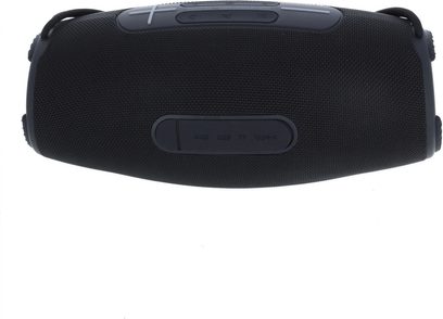 Přenosný Bluetooth reproduktor Yourban Getone 45, pohled shora, válcový tvar, černá textilie, ovládací tlačítka, porty AUX, USB, TF, Type-C
