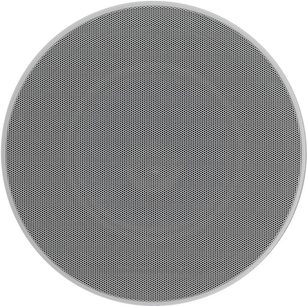 Bowers & Wilkins CCM683 loftsindbygget højttaler set forfra, cirkulært perforeret metalgitter