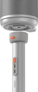 Gråt aluminiumsbeslag til XGIMI MoGo 4 projektor, to USB‑C-porte, monteringshoved, sidevisning