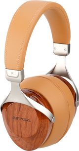 Geschlossener Hi-Fi-Kopfhörer Sivga Robin SV021 mit lackiertem Palisanderholz, hellbraunem Leder für Ohrmuscheln und Bügel, lackierten Holzgehäusen