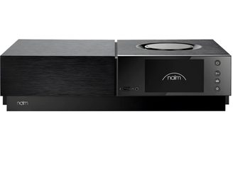 Naim Audio Uniti Nova Power Edition svart hi-fi stereoforsterker, LCD-display, knapper, hodetelefonutgang, volumkontroll