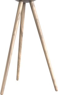 Podstavec Elipson W35 Tripod noyer, tři světlé dřevěné nohy spojené do trojnožky, pohled zepředu s mírným podhledem