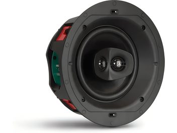 Стельова вбудована колонка PSB CS630 чорного кольору з пластику, вид з трьох чвертей, подвійний коаксіальний центральний твітер, кріплення на гвинтах