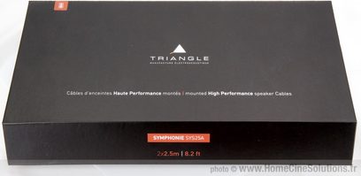 Rektangulær sort "Triangle" "Symphonie SYS25A" "2x2,5m | 8,2 fod" kabelkasse til montering af højkvalitets højttalerkabler