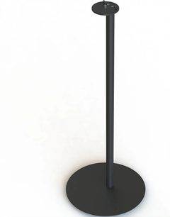 Sort mat Mountson højttalerfod til Sonos Era 100, tynd stang, rund base, drejelig platform