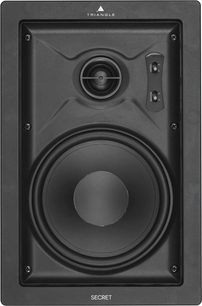 Altavoz empotrable de pared Triangle Secret IWT7, negro, altavoz circular central, dos botones