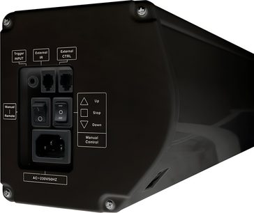 Sort Lumene Coliseum UHD 4K 300C kontrolboks med knapper og tilslutningsporte, set forfra i nærbillede