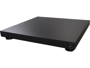 Αντικραδασμική πλατφόρμα Franc Audio Accessories Wood block SLIM Platform BASIC σε μαύρο χρώμα, προοπτική όψη σε στρογγυλά πόδια