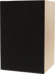 Hi-fi gramofon Enova HIFI Vision 2 SET Beech, pogled od spredaj, pravokotno ohišje, črna sprednja plošča, stranice iz svetlega lesa