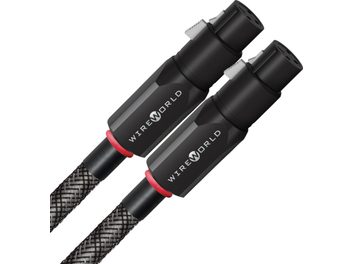Analogowy kabel audio XLR Wireworld Silver Eclipse 10 XLR 0,75 m, czarne cylindryczne złącza, oplot w kolorze czarno-szarym.