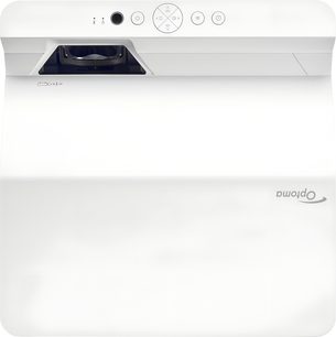 Optoma GT3500HDR beyaz videoprojektör, ön görünüm, üstte kontrol düğmeleri, ön merkezde objektif