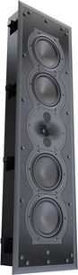 Inbouwluidspreker Perlisten R7i-LR zwart in geborsteld metaal, 3 ronde drivers, centrale tweeter en twee roosters