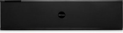Orbitsound ONE P70W sort, rektangulær, langstrakt, tynd soundbar med sort gitter på forsiden og logo i midten