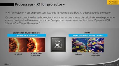Sony VPL-VW790ES videoprojektor, sammenligning af projicerede billeder, originale og forbedrede, farverige koralrev under vandet