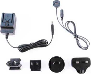 Åben hi-fi hovedtelefon Sennheiser RR 5000 med tilbehør: jackadapter, strømforsyning, kabel, clips og transporttaske