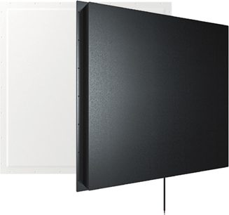 Sonance IS15W indbygningssubwoofer, rektangulær mat sort, vægmontering med beslag