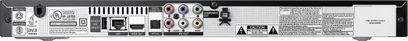 Samsung BD-C5500 Blu-ray-afspiller, bagside, tilslutninger omfatter HDMI, komponent, Ethernet, optisk lyd, USB