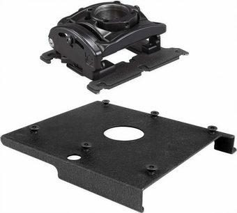 Supporto di fissaggio quadrato e piastra di montaggio rettangolare forata in metallo nero del kit Chief Elite JVC