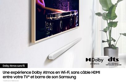 billede af soundbaren med et tv