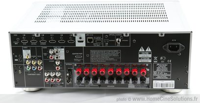 Pioneer VSX-922 Silber Heimkino-Receiver, Frontansicht, Anschlüsse und Tasten an der Vorderseite, Lüftungsgitter oben