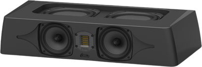 GoldenEar SuperCenter XL sort central højttaler, 2 mellemtone/bas-højttalere, central bånd-tweeter, siderefleksporte