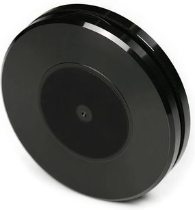 Bigpoint sort anodiseret SSC-modpunkt, nærbillede forfra, blank sort overflade, hul cylindrisk form