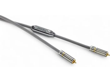 Siltech Explorer 90i SC006, καλώδιο RCA με γκρι πλεκτή θήκη, επιχρυσωμένοι μεταλλικοί σύνδεσμοι, επιχρωμιωμένο inline κουτί
