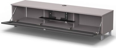Lavt TV-møbel Spectral Basic JRB1604-GN i cappuccinogrå, 2 døre, 2 hylder, set let skråt forfra